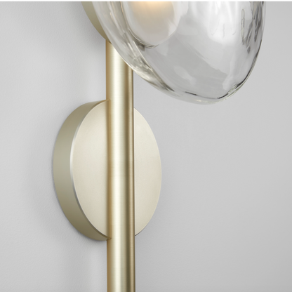 Glass wall sconce warm lighting for home