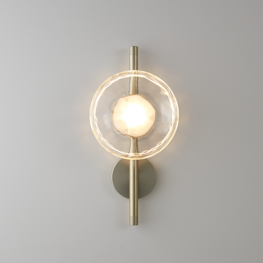 Modern glass wall sconce for living room