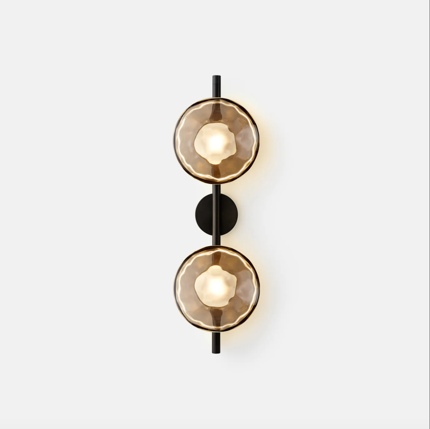 Contemporary glass wall light for living room