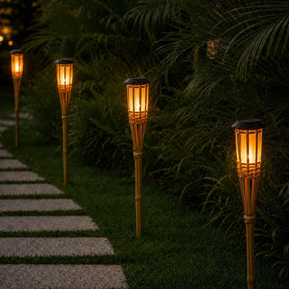 Solar Bamboo Torch Light
