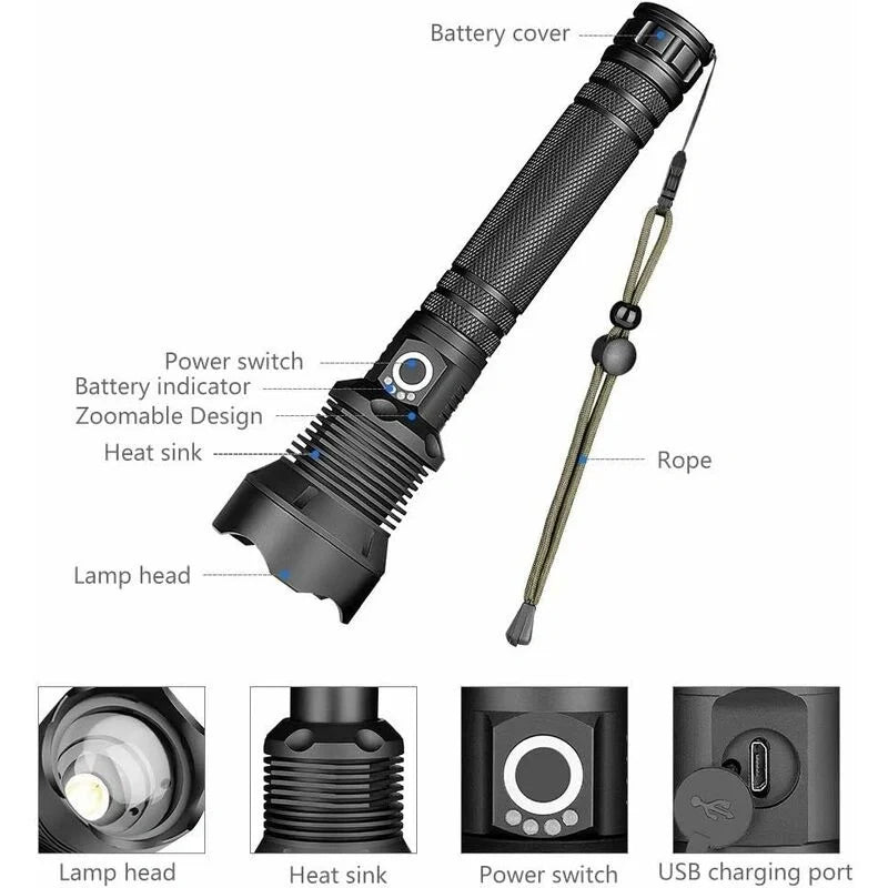 Rechargeable Zoom Flashlight