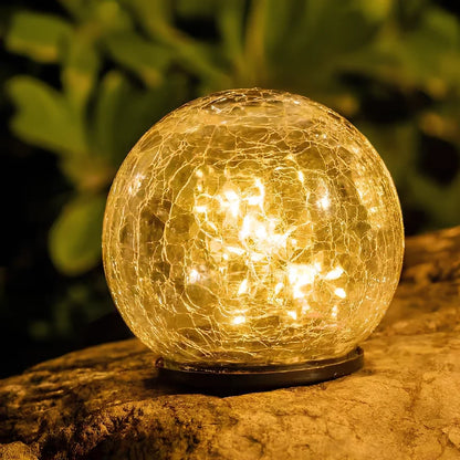 Solar Glass Globe Garden Light