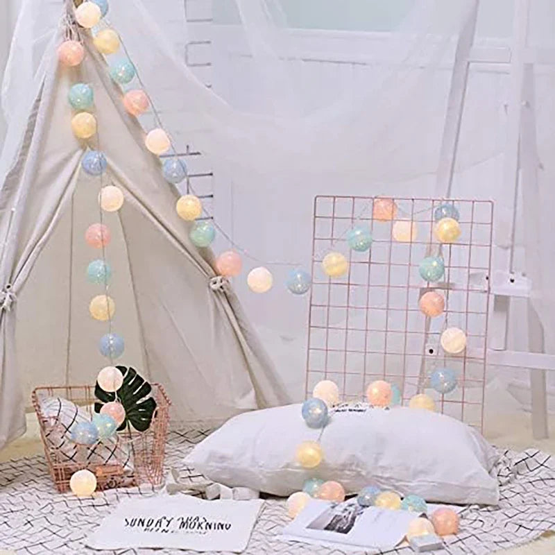 Cotton Ball Garland