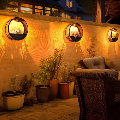 Solar Planter Wall Light