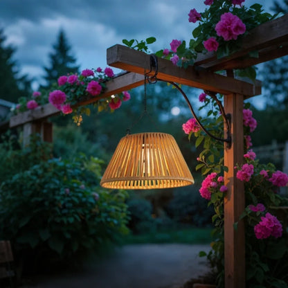 Solar Rattan Lantern Light