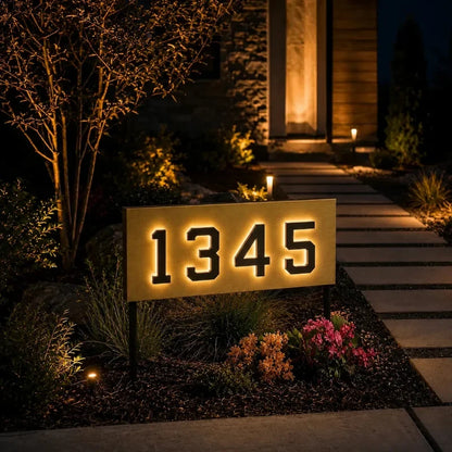 Solar House Number Light