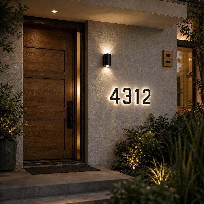 Solar House Number Light