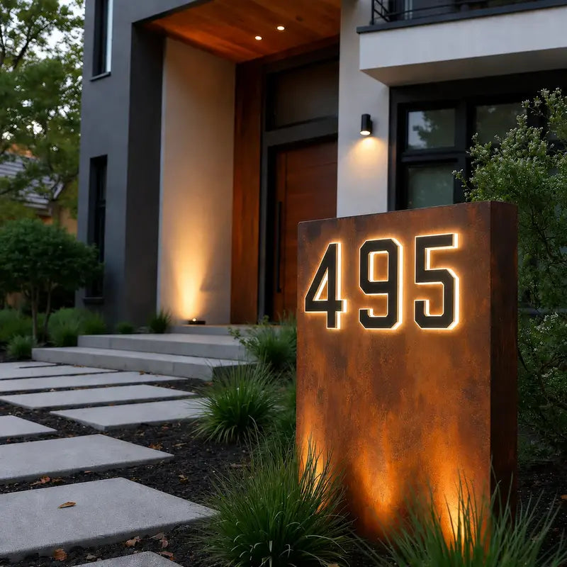 Solar House Number Light