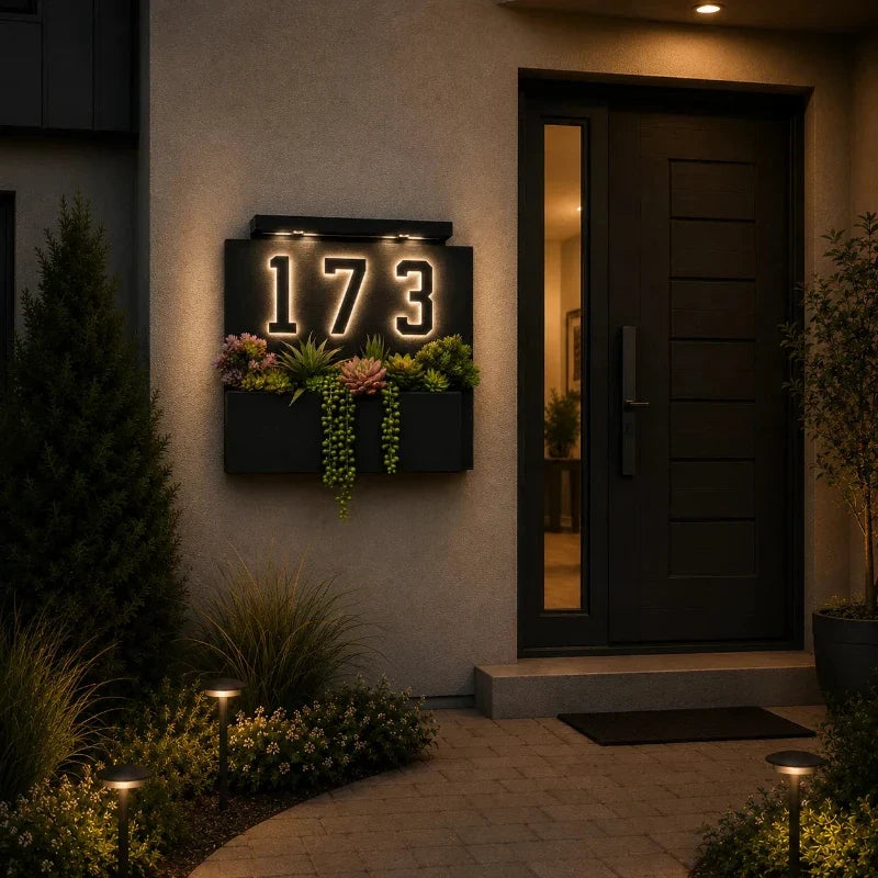 Solar House Number Light