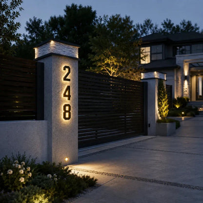 Solar House Number Light