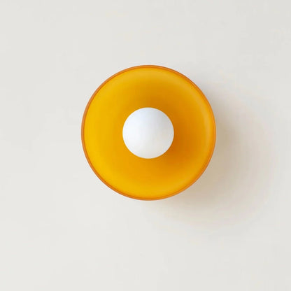 Scandinavian amber wall lamp for living room