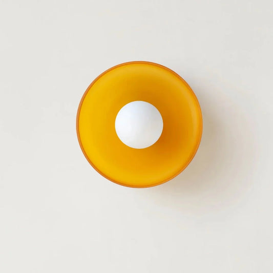Scandinavian amber wall lamp for living room