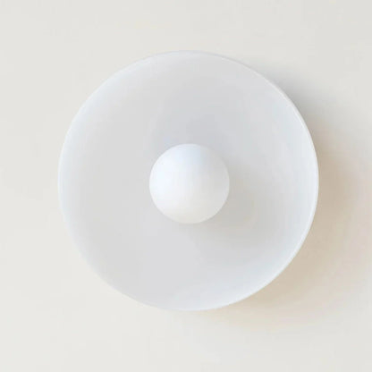 White Nordic wall sconce for bedroom
