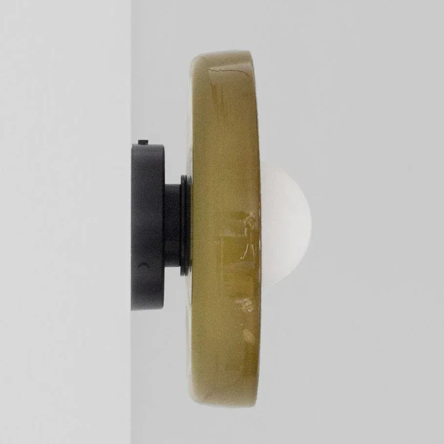 Green glass wall sconce Scandinavian design
