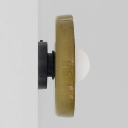 Green glass wall sconce Scandinavian design