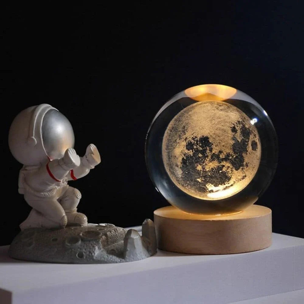 3D Galaxy Crystal Lamp