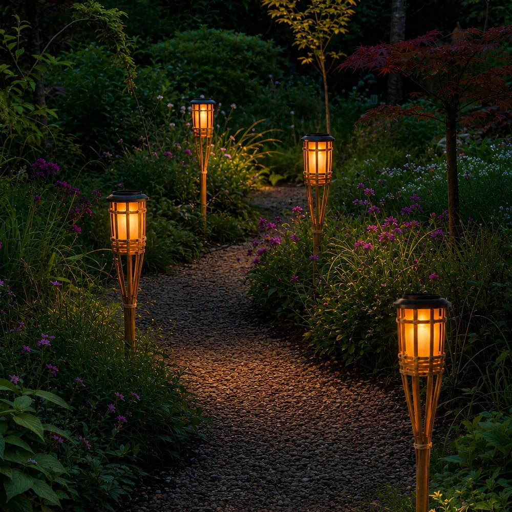 Solar Bamboo Torch Light