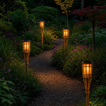 Solar Bamboo Torch Light