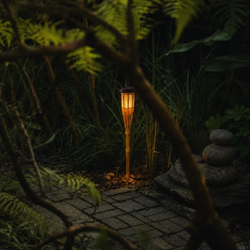 Solar Bamboo Torch Light