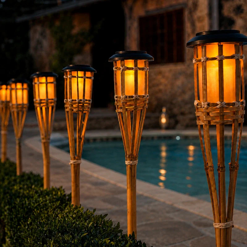 Solar Bamboo Torch Light