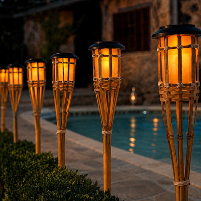 Solar Bamboo Torch Light