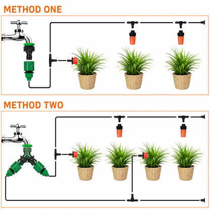131FT / 40M Drip Irrigation Kit – Adjustable Garden Watering System